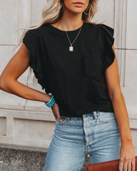 Marney Cotton Tee - Black Ins Street