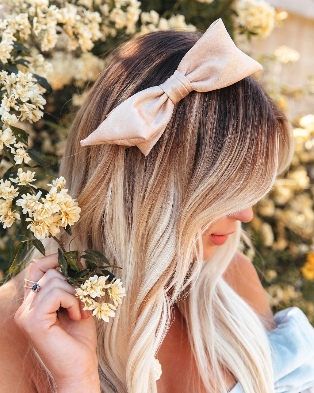 Material Girl Shimmer Headband - Taupe Ins Street