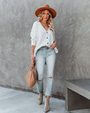 Matix Button Front Speckled Knit Cardigan - Ivory Ins Street