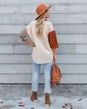 Mav Cotton Corduroy Colorblock Shacket Ins Street