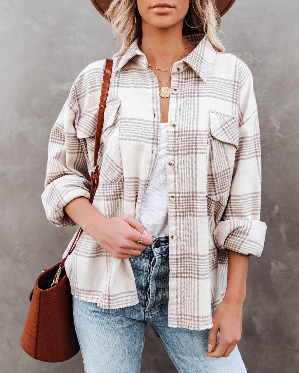 Maybe Baby Cotton Plaid Button Down Top Ins Street