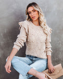 May Cable Knit Pom Sweater Ins Street