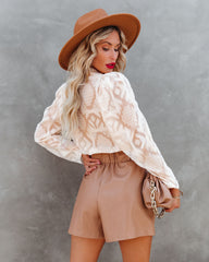 Mecca Textured Button Down Top - Cream Ins Street