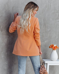 Meena Pocketed Blazer - Pale Orange Ins Street