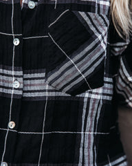 Melancholy Plaid Button Down Top Ins Street