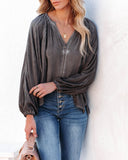 Mendez Washed Dolman Top - Charcoal Ins Street
