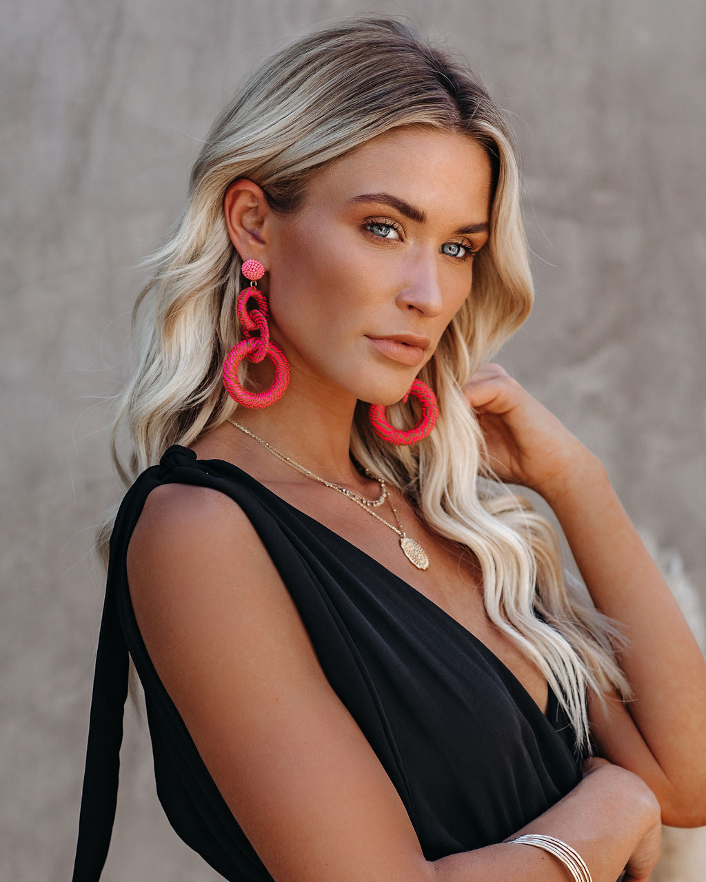 Miami Woven Beaded Statement Earrings Ins Street