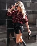 Mikayla Faux Leather Mini Skirt - Black Ins Street