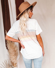 Miles Ahead Linen Blend Striped Tee Ins Street