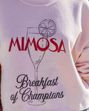 Mimosa Breakfast Of Champions Cotton Blend Crop Sweatshirt Ins Street