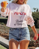 Mimosa Breakfast Of Champions Cotton Blend Crop Sweatshirt Ins Street