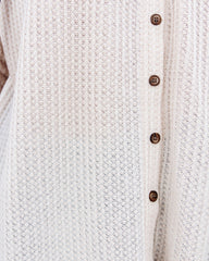 Miriam Button Down Knit Top - Warm Vanilla Ins Street