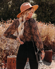 Moments Notice Floral Crop Blouse Ins Street