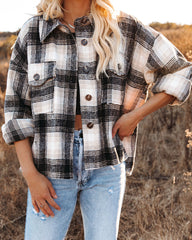 Montgomery Distressed Plaid Shacket Ins Street