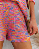 Mosaic Of Color High Rise Knit Shorts Ins Street