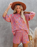 Mosaic Of Color High Rise Knit Shorts Ins Street