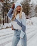 Mountain Breeze Knit Sweater - Blue Combo Ins Street