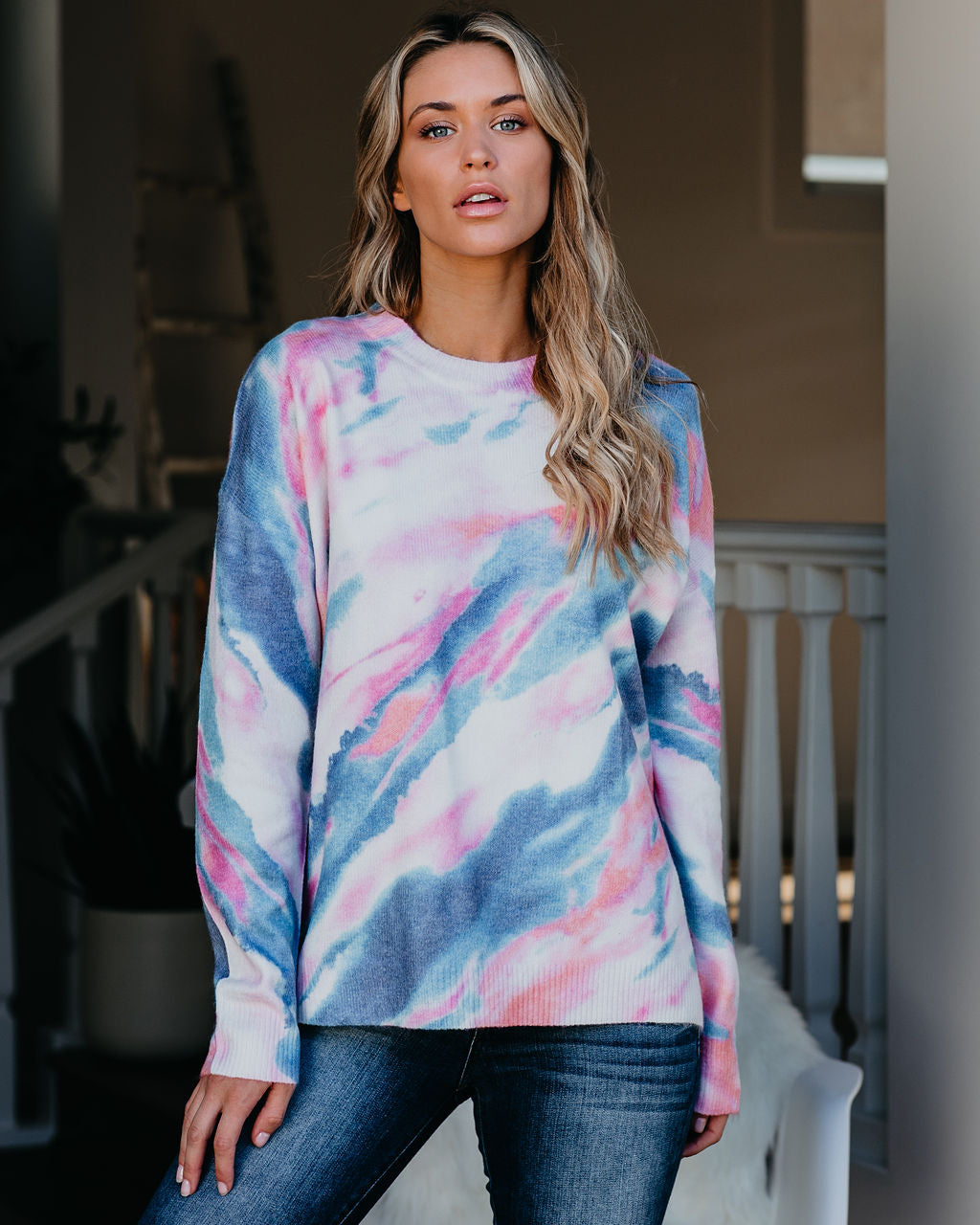 Move And Groove Tie Dye Sweater Ins Street