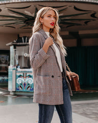 Muir Pocketed Plaid Blazer Ins Street