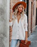 Musa Button Front Cable Knit Cardigan Ins Street