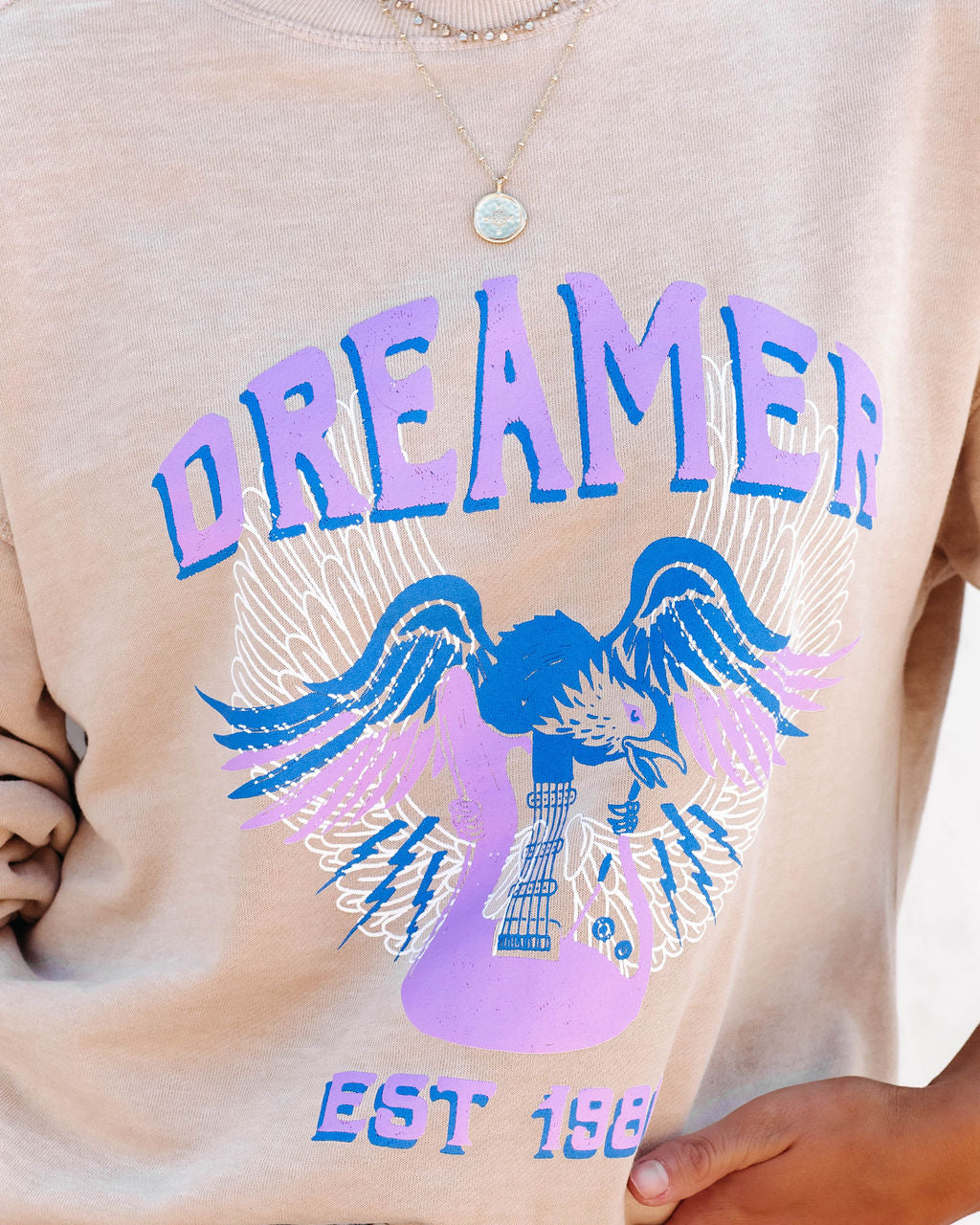 Music Dreamer Cotton Blend Sweatshirt Ins Street
