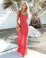 My Fair Lady Floral Ruffle Maxi Dress Ins Street