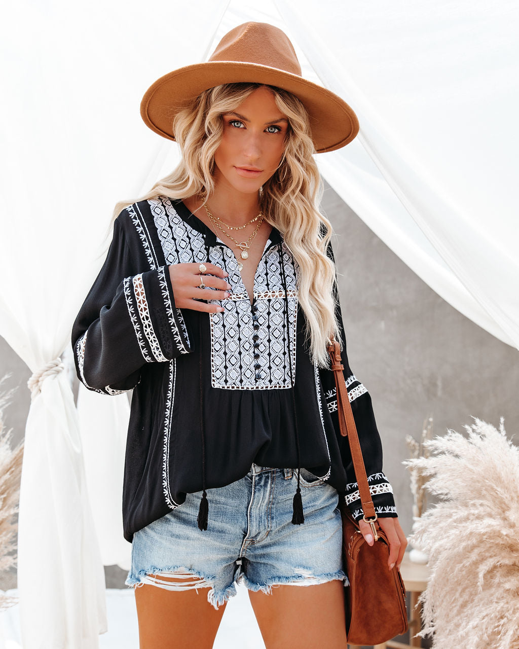 Napa Embroidered Tassel Top Ins Street