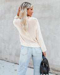 Nash Cotton Knit Sweater - Beige Ins Street