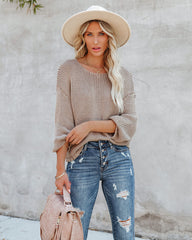 Nash Cotton Knit Sweater - Mocha Ins Street