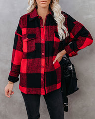 Nicolas Plaid Button Down Shacket Ins Street