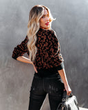 Nika Button Front Knit Leopard Cardigan Ins Street