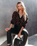 Nika Button Front Knit Leopard Cardigan Ins Street