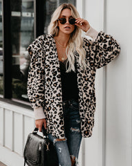 Nine Lives Pocketed Leopard Cardigan Ins Street