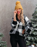 Nonny Checkered Knit Sweater - Black Ins Street