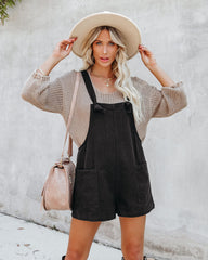 Northwest Cotton Linen Pocketed Romper - Black Ins Street