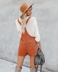 Northwest Cotton Linen Pocketed Romper - Rust Ins Street