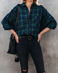 Norwalk Cotton Plaid Button Down Top Ins Street