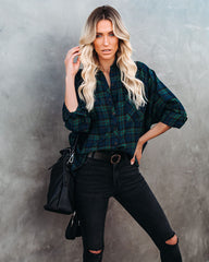 Norwalk Cotton Plaid Button Down Top Ins Street