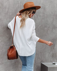 Nothing Without You Thermal Button Down Top - Ivory Ins Street