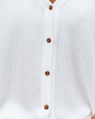 Nothing Without You Thermal Button Down Top - Ivory Ins Street