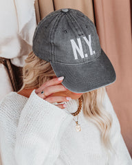 NY Washed Cotton Baseball Hat Ins Street