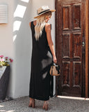 Oakley Pocketed Button Down Maxi Dress - Black Ins Street