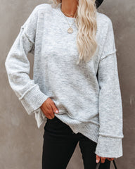 Oh, Snap Relaxed Knit Sweater Ins Street