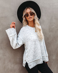 Oh, Snap Relaxed Knit Sweater Ins Street