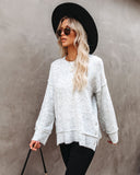 Oh, Snap Relaxed Knit Sweater Ins Street