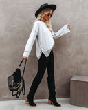 Oh, Snap Relaxed Knit Sweater Ins Street