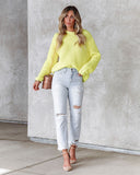 On Chill Tonight Knit Sweater - Neon Yellow Ins Street