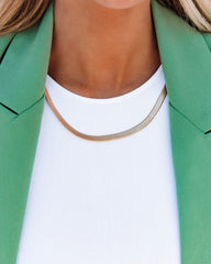 On Demand Herringbone Chain Necklace Ins Street