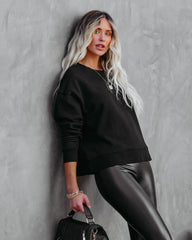 On The Daily Cotton Pullover - Black Ins Street