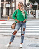 On The Daily Cotton Pullover - Green Ins Street